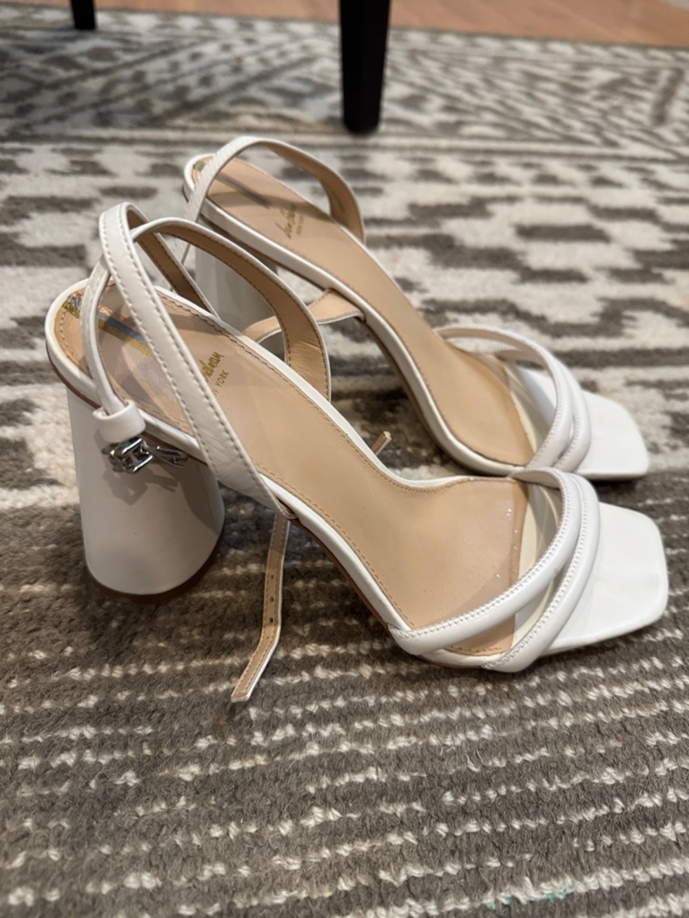 Sam Edelman - White Strappy Block Heel Sandals 8.5